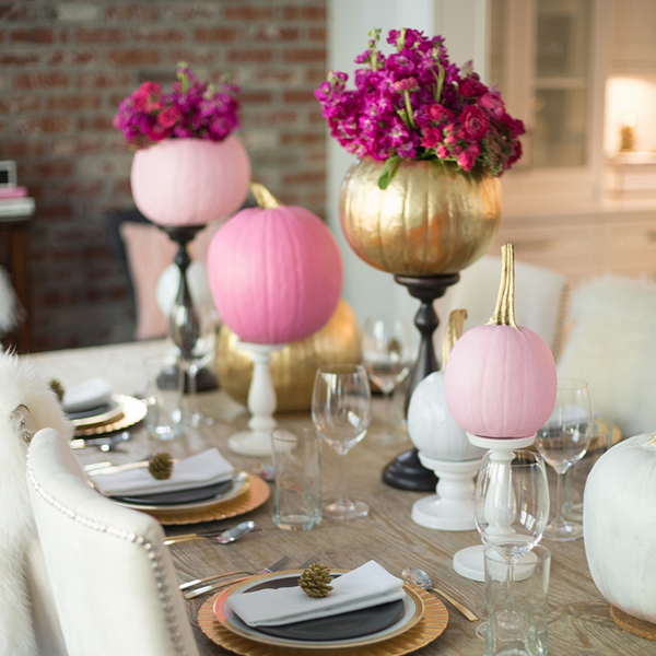 halloween decor - pumpkin centerpiece 