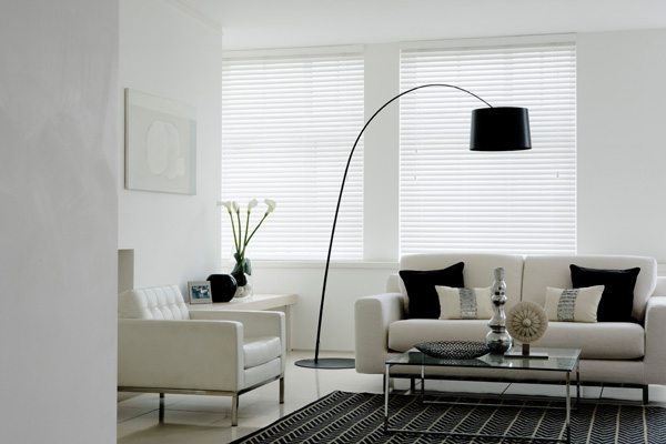 wooden blinds - gloss white sunwood